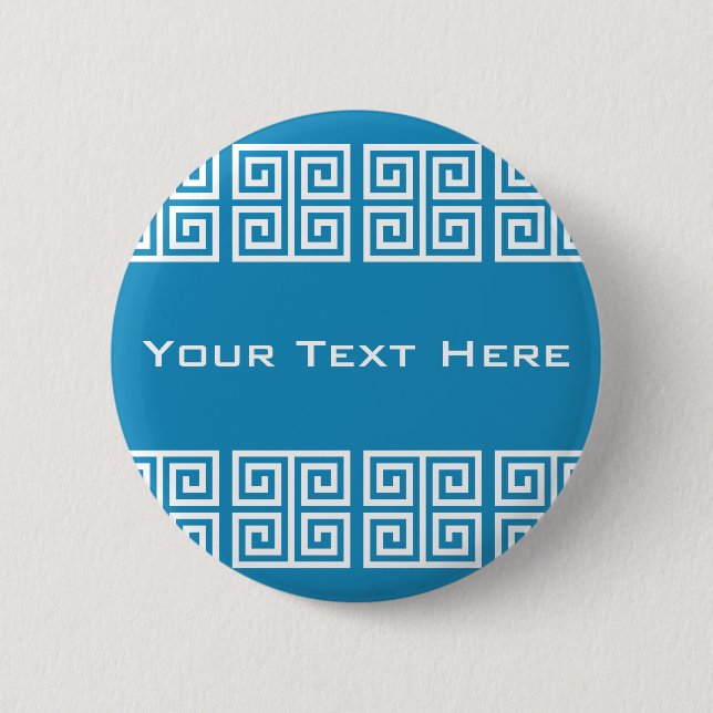Greek Pattern custom button (Front)