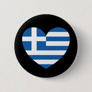 Greek Pride Flag Love Heart 2 Inch Round Button