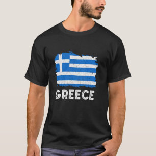 Greek Pride Greek Roots Hellenic Vintage Greece Fl T-Shirt