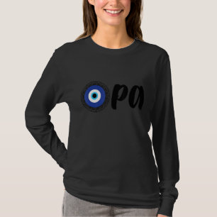 Greek Pride Opa Greek Key Hellas Greece Evil Eye M T-Shirt