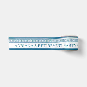 Greek Retirement Party in blue Satin Ribbon