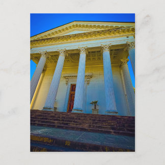 Greek Revival Columns Against a Blue Sky Postcard