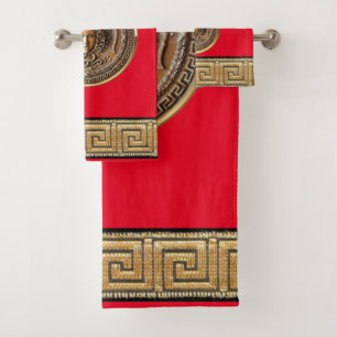Greek Revival Medusa Bath Towel Set