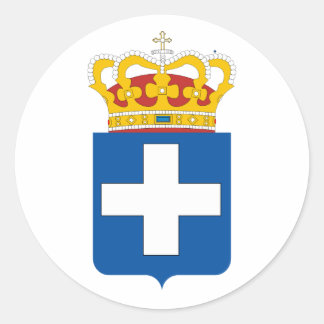 Greek Royal Arms, Greece Classic Round Sticker