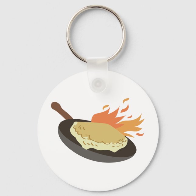 Greek Saganaki Keychain (Front)