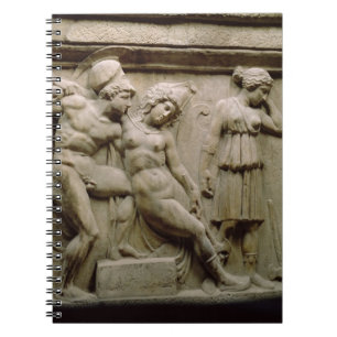 Greek Sarcophagus with a Scene showing the Battle Notebook