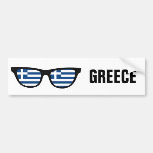 Greek Shades custom text & colour bumpersticker Bumper Sticker