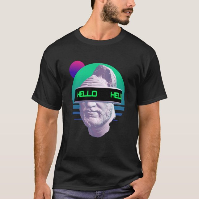 Greek Statue Vaporwave Retrowave Synthwave aesthet T-Shirt (Front)