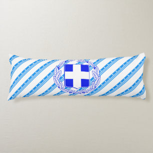 Greek stripes flag body pillow