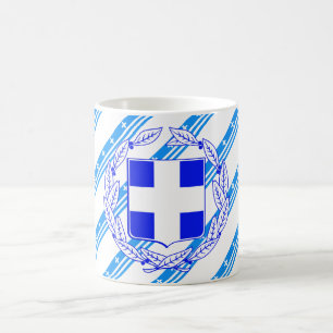 Greek stripes flag coffee mug