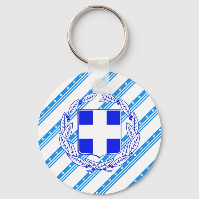 Greek stripes flag keychain (Front)