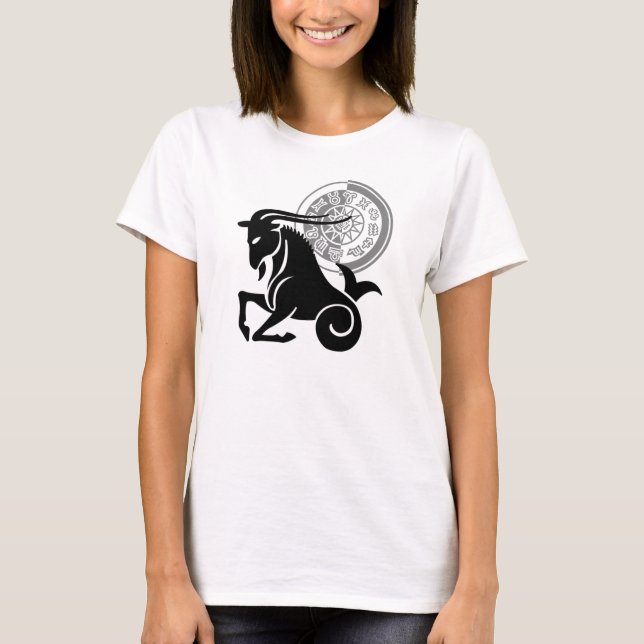 Greek style Capricorn Sea-goat graphic T-Shirt (Front)