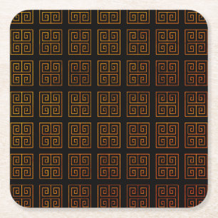 Greek style  square paper coaster