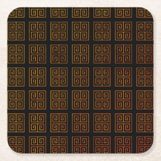 Greek style square paper coaster