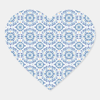 Greek Summer Sea Heart Sticker