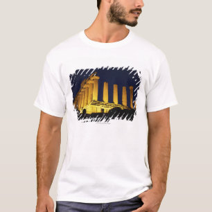 Greek Temple at Night with yellows and oranges T-Shirt