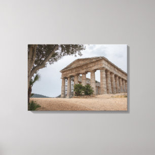 Greek temple at Segesta, Sicily Canvas Print