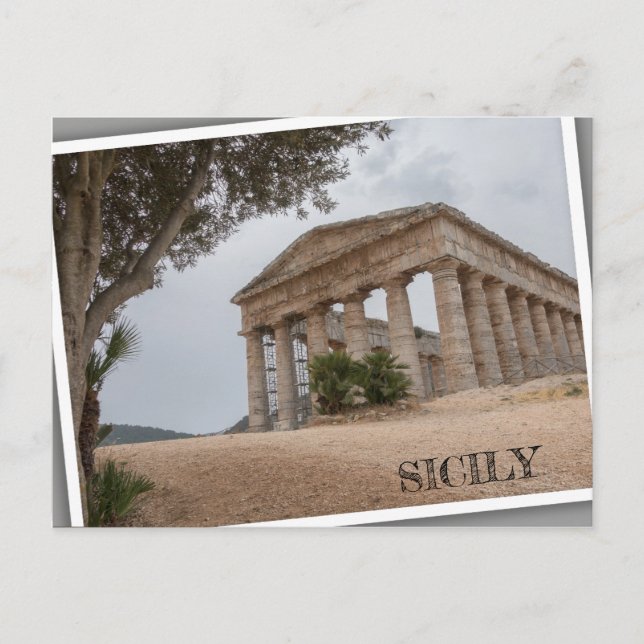 Greek temple at Segesta, Sicily Postcard (Front)