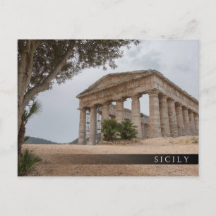 Greek temple at Segesta, Sicily Postcard