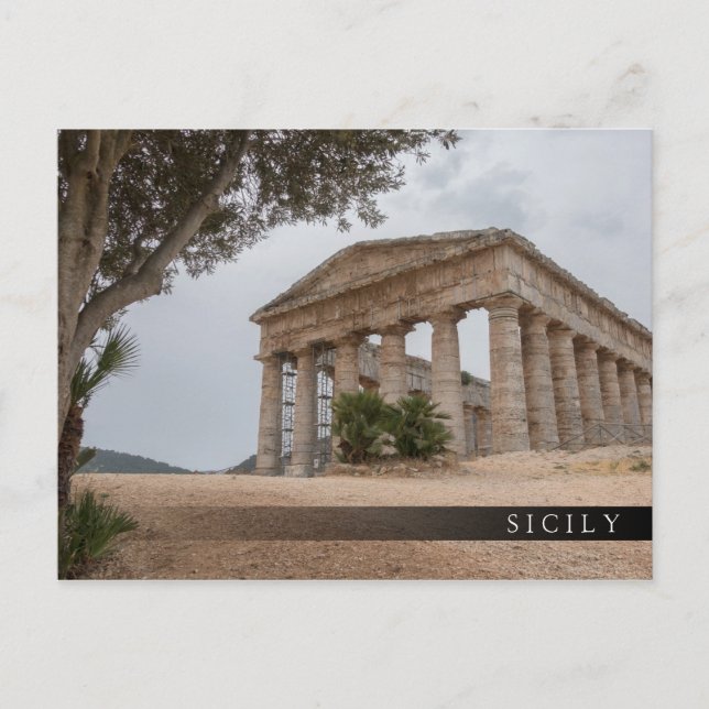 Greek temple at Segesta, Sicily Postcard (Front)