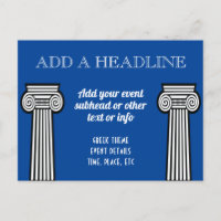 Greek Theme Event with Columns any text