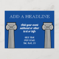 Greek Theme Event with Columns any text