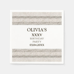 Greek themed Paper Napkin with stone elements