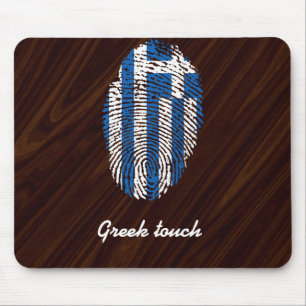 Greek touch fingerprint flag mouse pad