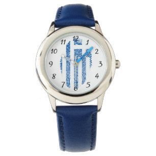 Greek touch fingerprint flag watch
