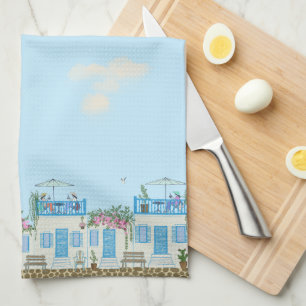 Greek Town Kitchen Towel