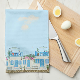 Greek Town Kitchen Towel