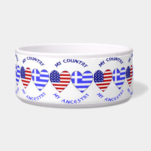 Greek USA Heart Flag My Country My Ancestry