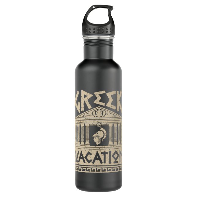 Greek Vacation Greece Tourist Travel 710 Ml Water Bottle (Front)