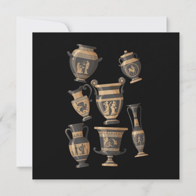 Greek Vases Pottery Ceramics Porcelain Hobby Gift Invitation (Front)