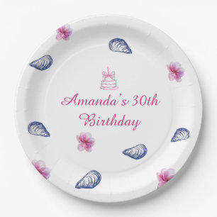Greek Vibes Birthday Paper Plate