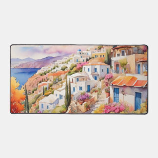 Greek village desk mat