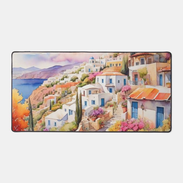 Greek village desk mat (Front)