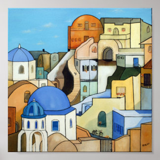 Greek Village Poster