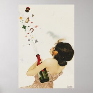 Greek Virgins by Raphael Kirchner Art Nouveau Poster
