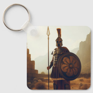 Greek warrior 3 keychain