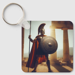 Greek warrior keychain