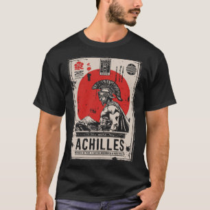 Greek Warrior with Red Sun   Achilles Mythology T-Shirt