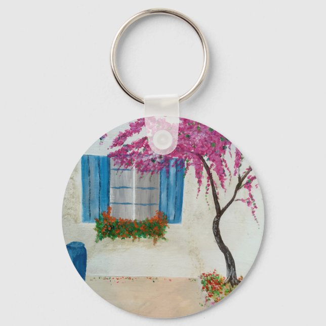 Greek window  keychain (Front)