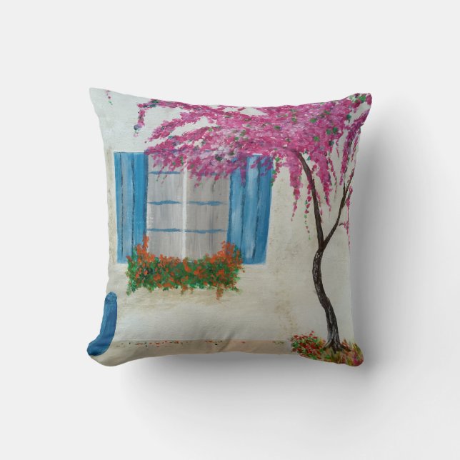 Greek window   throw pillow (Front)