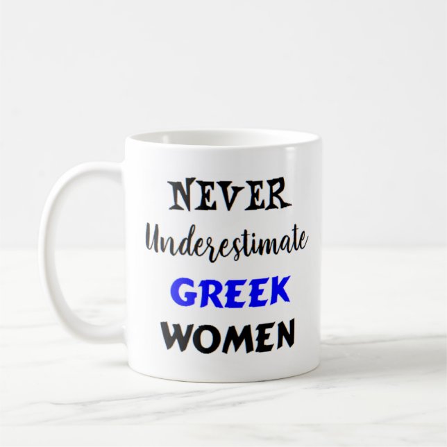 greek women coffee mug (Left)