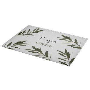 Greek Yiayia Greek Grandmother Olive Branches  Cutting Board