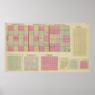 Greeley, Wichita, and Scott Counties, Kansas Poster