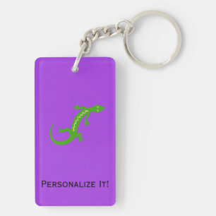 Greem lizard keychain