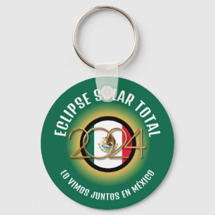 Green 2024 TOTAL SOLAR ECLIPSE Mexico Keychain