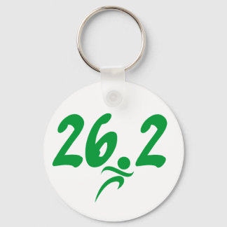 Green 26.2 marathon keychain